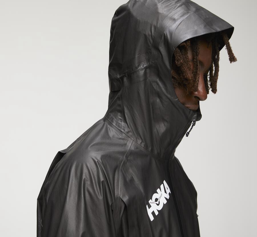 Hoka One One Mens Jackets - GORE-TEX Shakedry™ Run - Black - GJVC32589